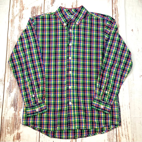 Hartstrings Button Down Shirt  Plaid Collared Long Sleeve Sz 12 - Picture 1 of 10